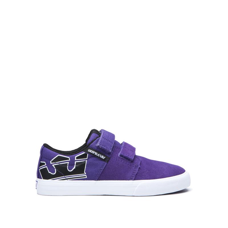Supra Kids STACKS II VULC VELCRO Low Tops Shoes Purple - India (FLTOHB028)